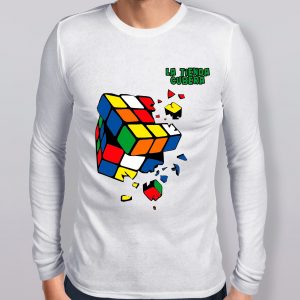 Polo Manga larga Cube Explotion con diseño tipo Rubik